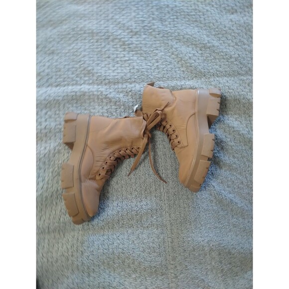 Steve Madden Platform Boots 5.5 Y2K Outdoor Camel - Picture 2 of 10
